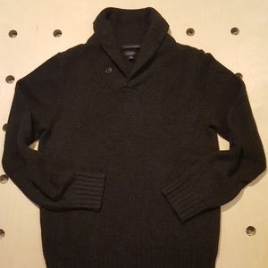 Cashmere shawl-collar pullover